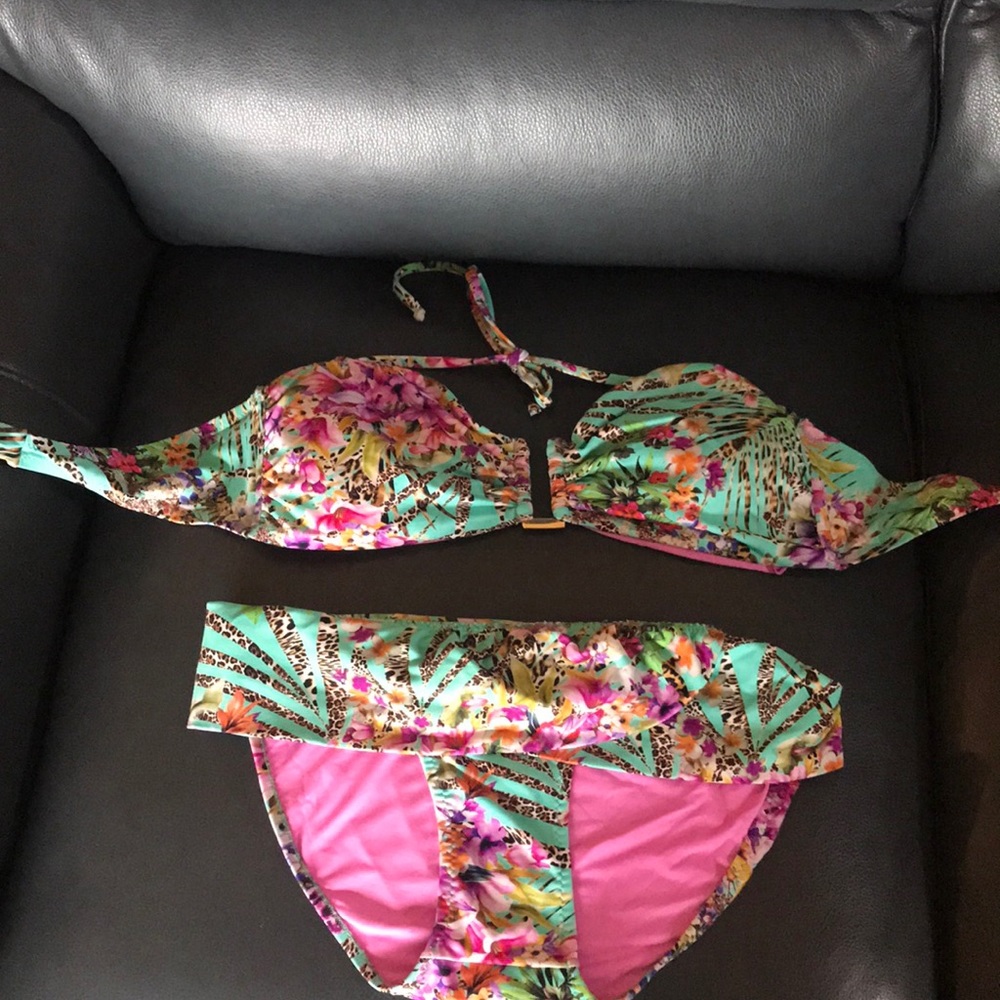 Phax brand bikini top and bottom.